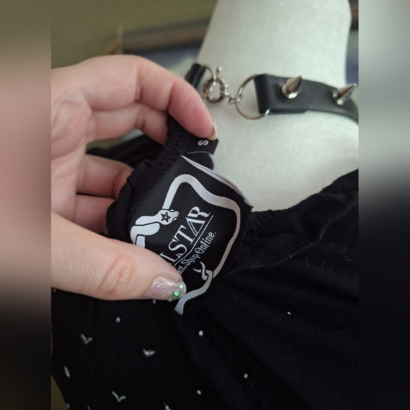 Killstar Bat Print Babydoll Dress - Picture 6 of 6